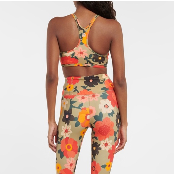 TORY SPORT Sports Bra Printed Floral Racerback Sz Large - Picture 3 of 11